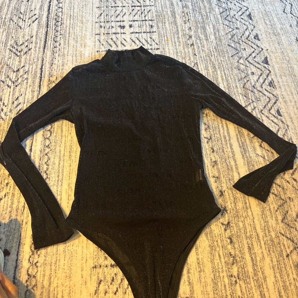 Valentino Shimmering Black Kids Bodysuit